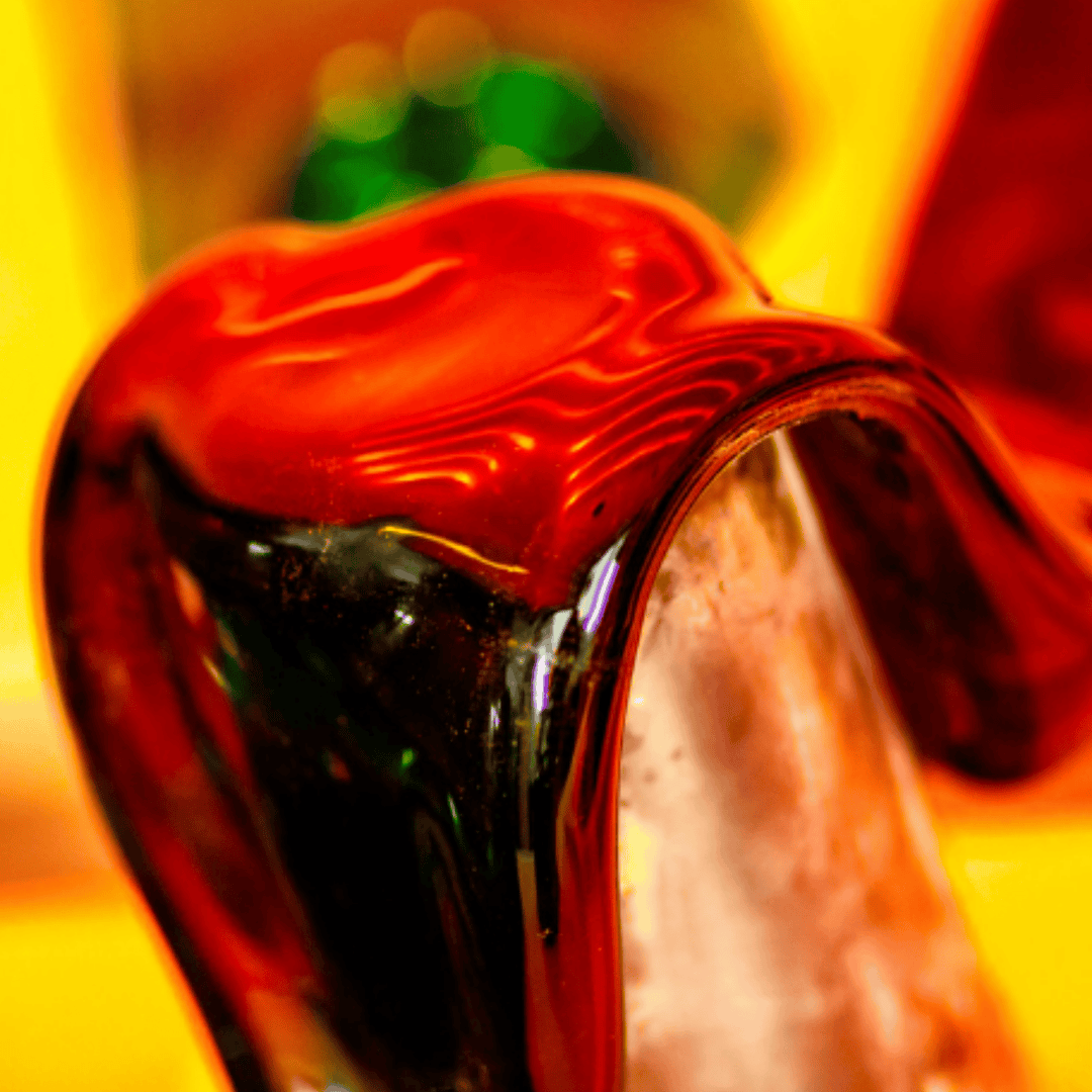 Bochumer Fiege Bierflasche im Brennofen: Verschmelzung zur Teelichthalter Geschenkidee. 