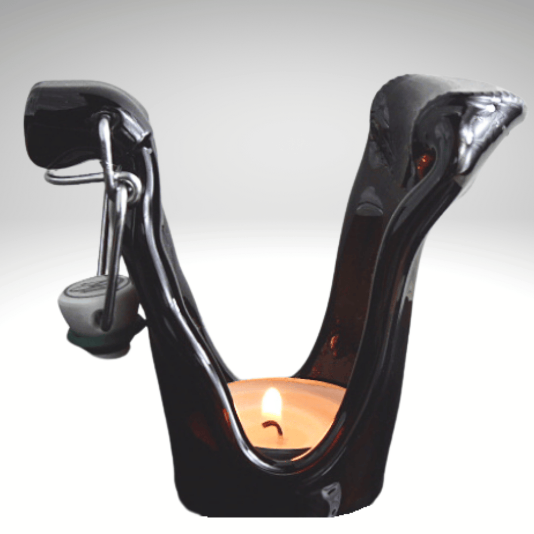 Bochumer Fiege Bierflasche: Von der Flasche – verschmolzen zur Teelicht Geschenkidee. 