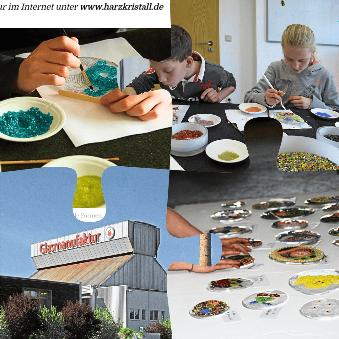 Glasfee Workshops: "Puzzeln mit Glas" @ Glasmanufaktur Harzkristall, Derenburg.
