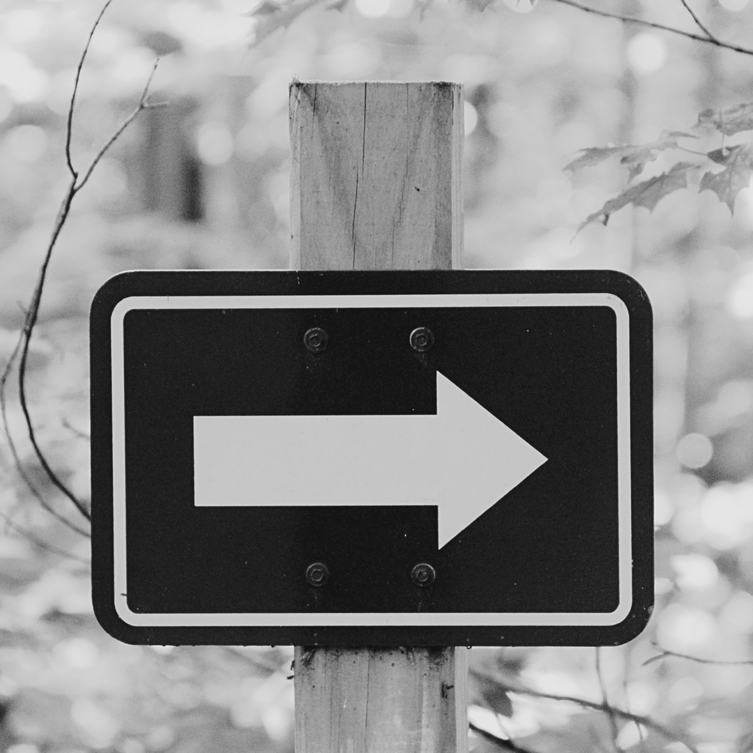 Instagram Link-Bild: "Follow" Pfeil Wegweiser